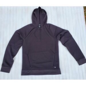 Apana Women's Size Small Long Sleeve Yoga Lifestyle‎ Top Hooded Sweatshirt Black